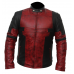 Ryan Reynolds Deadpool 2 Red and Black Waxed Leather Jacket Ryan Reynolds Deadpool 2 Red and Black Waxed Leather Jacket